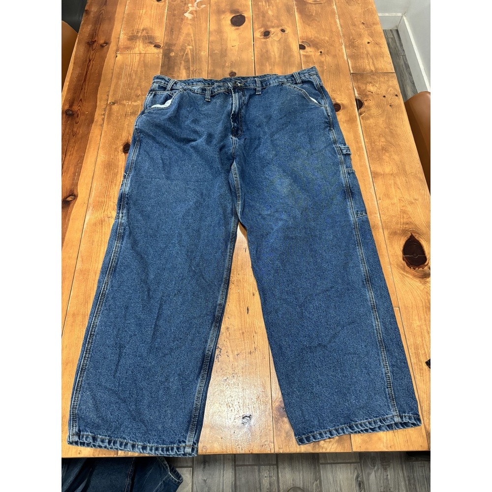RK Brand Men's 44x30 Carpenter Jeans 100% Cotton Work Wear Denim Blue